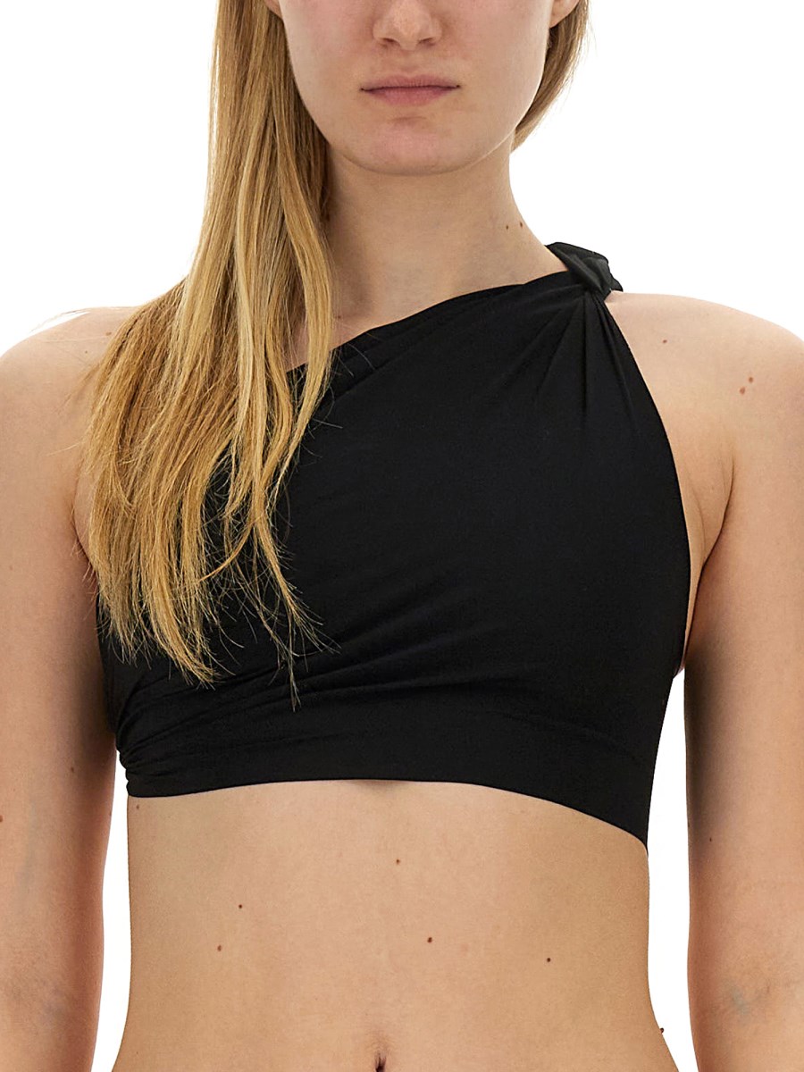 RICK OWENS - NYLON ONE-SHOULDER BIKINI TOP - Eleonora Bonucci