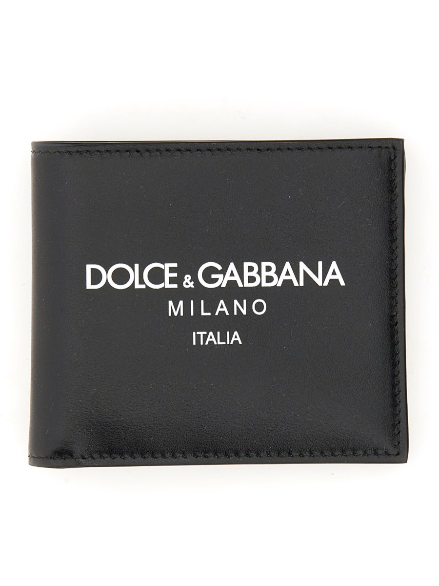 DOLCE & GABBANA PORTAFOGLIO BIFOLD IN PELLE