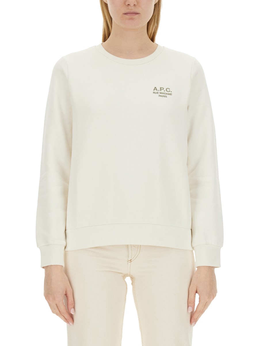 A.P.C. FELPA IN COTONE CON LOGO