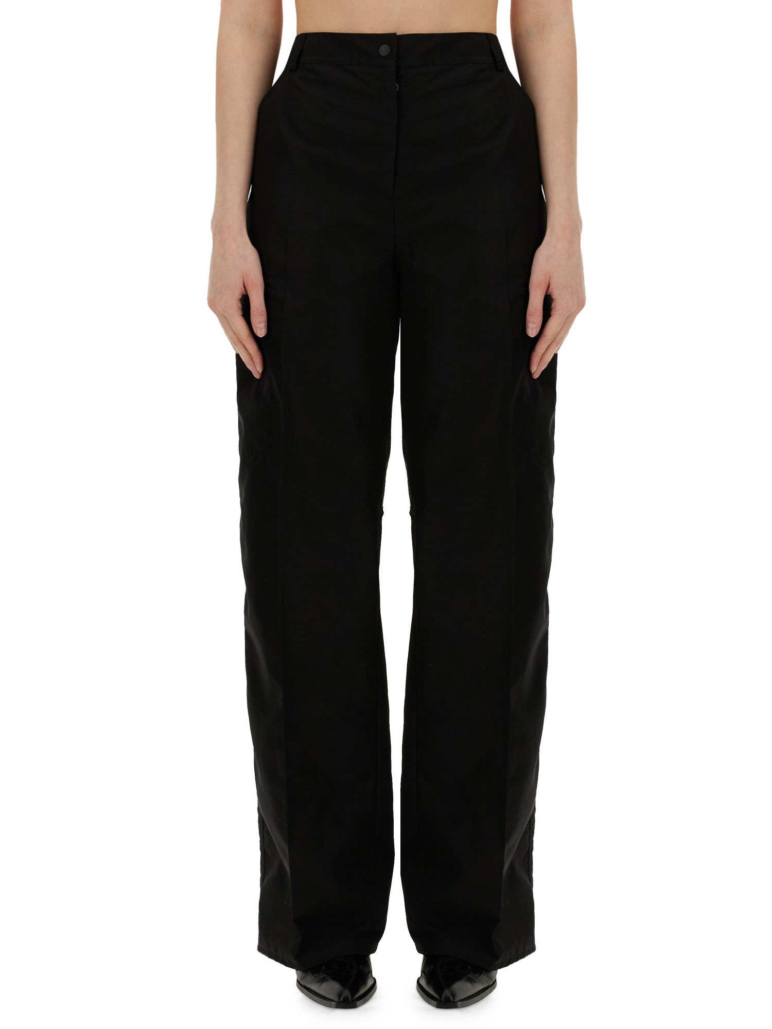 Our Legacy Alloy Wide Leg Trousers With Side Pockets In Black