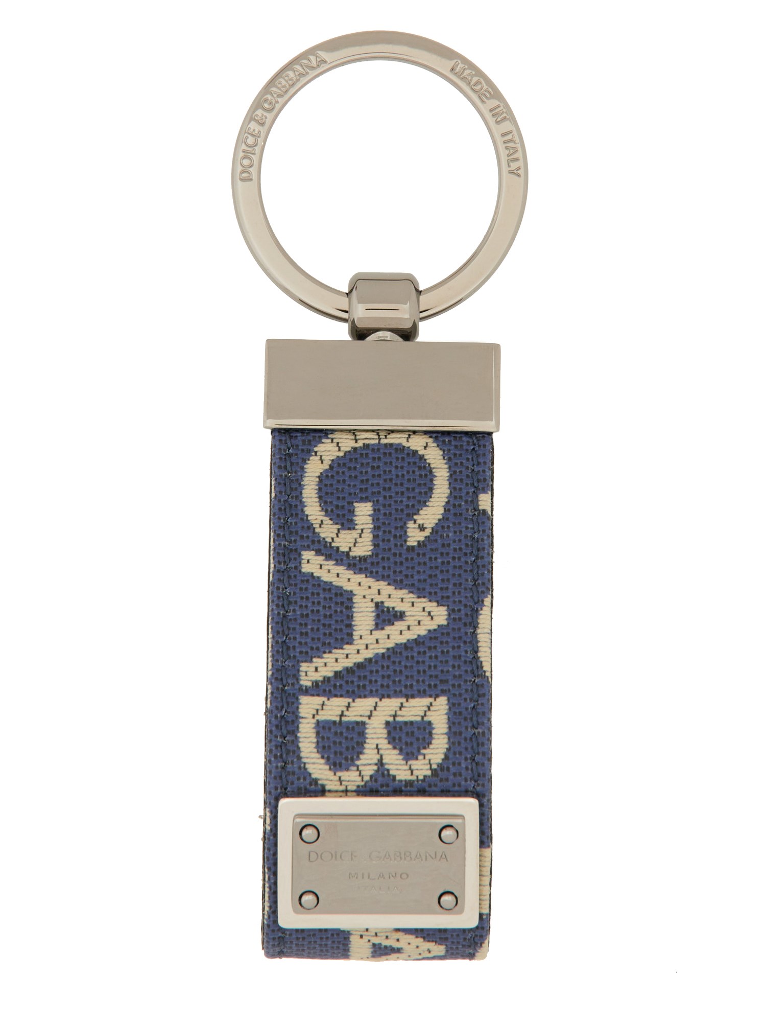 dolce & gabbana keychain with logoed label