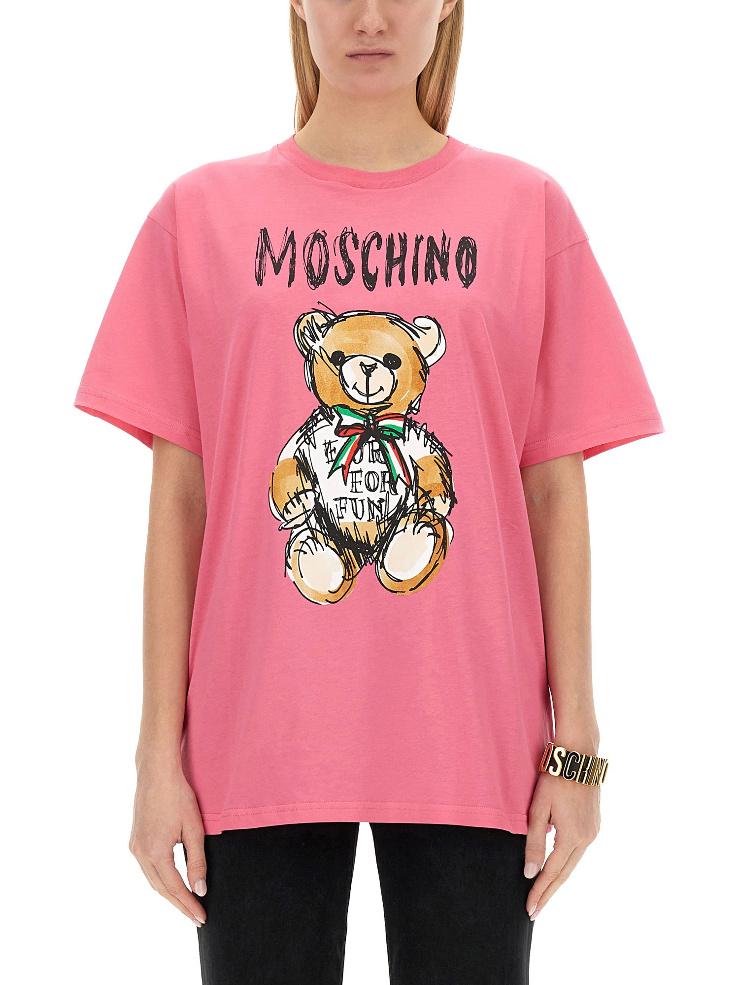 moschino teddy print t-shirt
