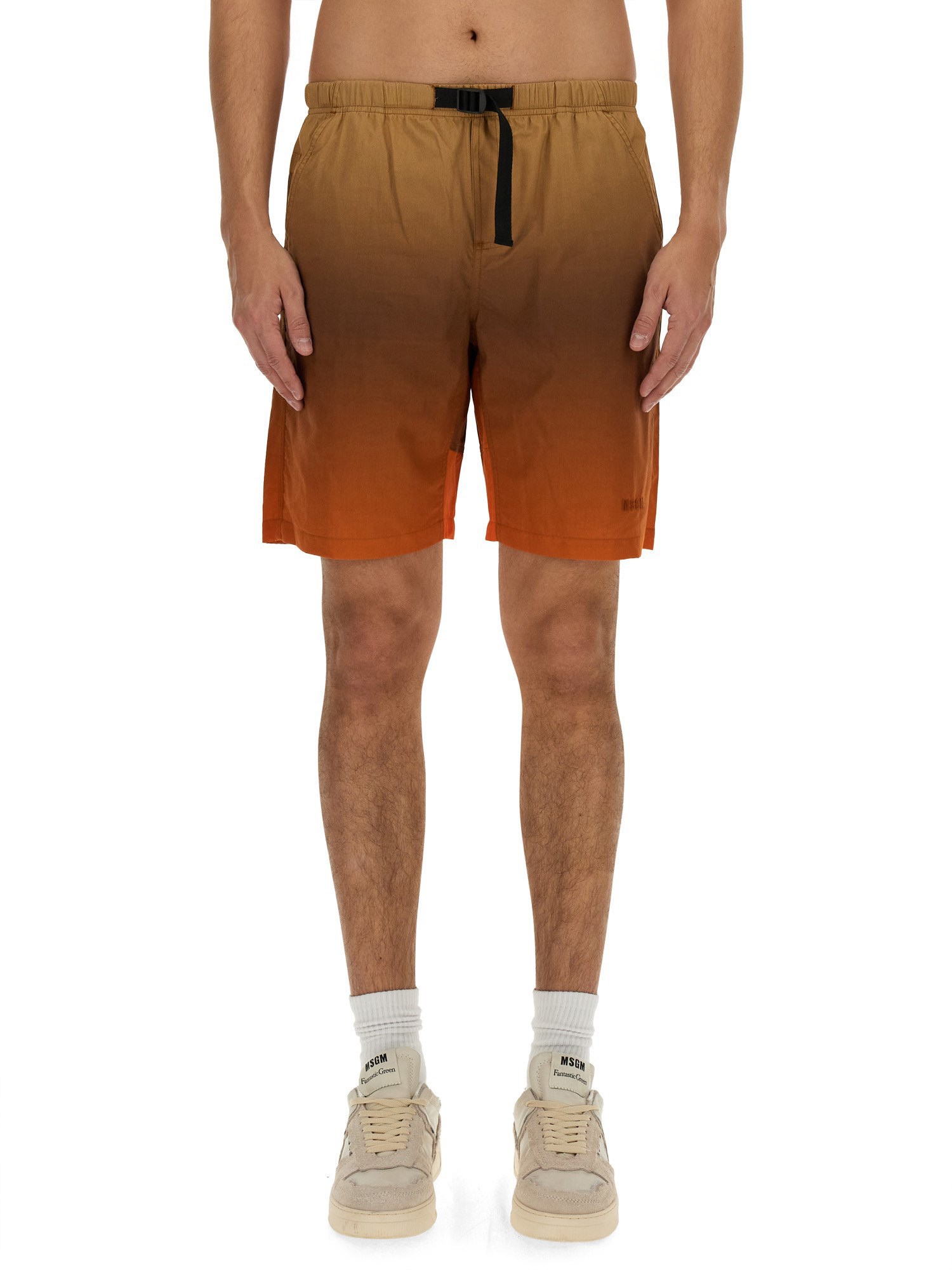 msgm cotton bermuda shorts
