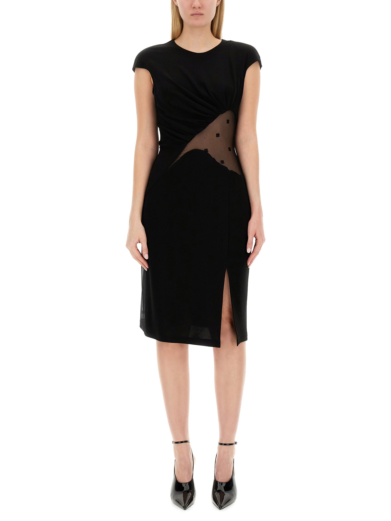 givenchy 4g crepe and tulle dress