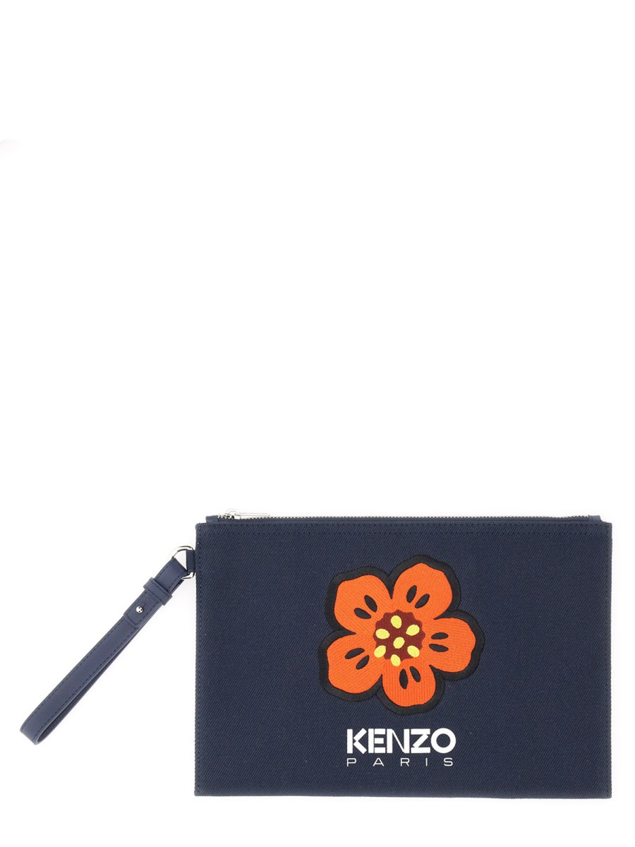 KENZO POCHETTE LARGE CON LOGO BOKE FLOWER