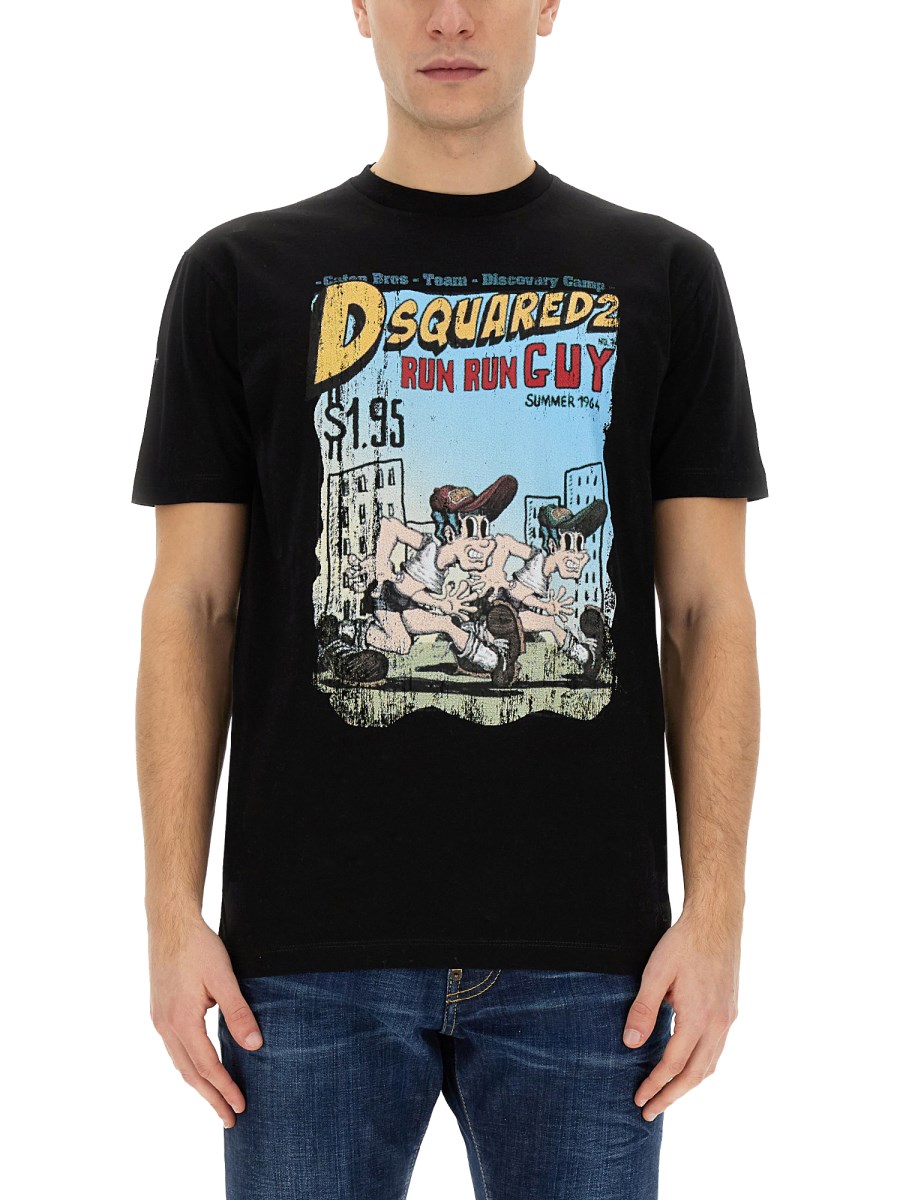 DSQUARED T-SHIRT CON STAMPA