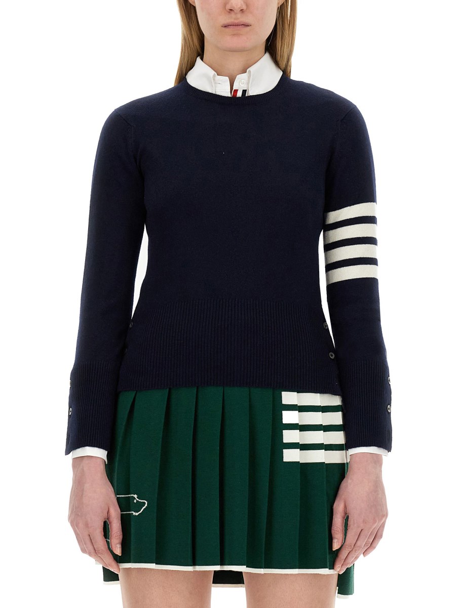 THOM BROWNE MAGLIA IN CASHMERE CON 4BAR