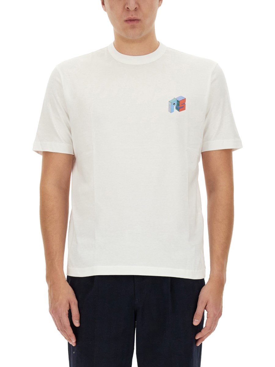 PS BY PAUL SMITH T-SHIRT IN JERSEY DI COTONE CON LOGO