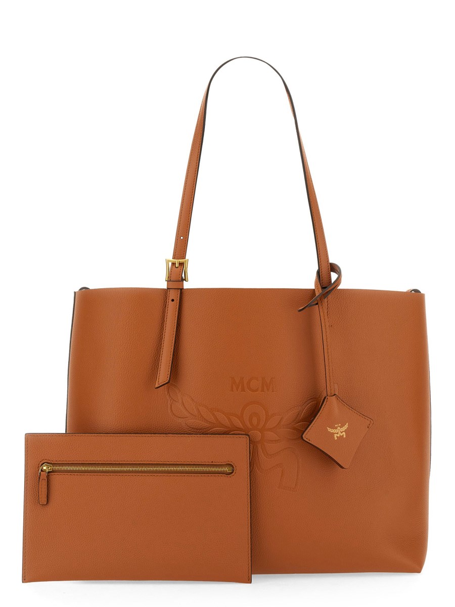 MCM TONI MINI SHOPPER BAG IN VISETOS WITH TOP ZIP Eleonora Bonucci