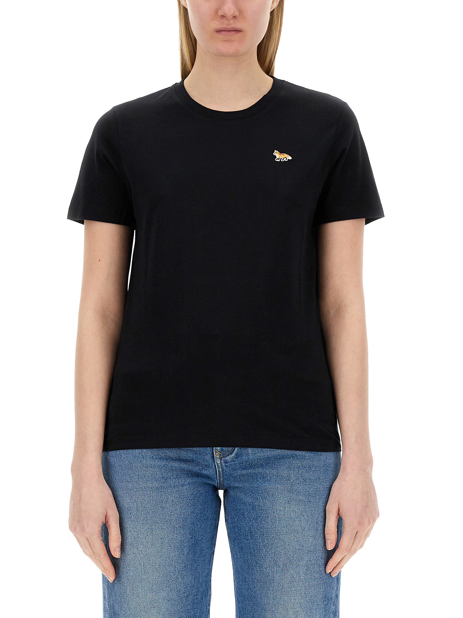 Shop Maison Kitsuné T-shirt With Logo In Black