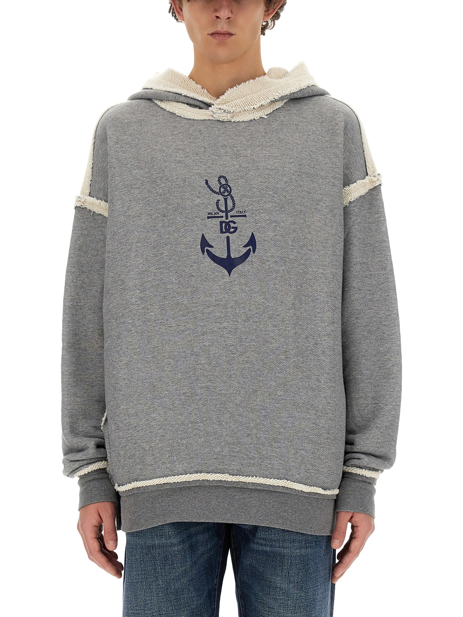 dolce & gabbana sweatshirt with navy print