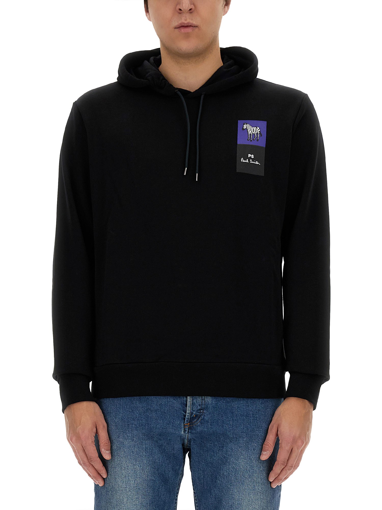 Ps By Paul Smith Ps Paul Smith "zebra" Sweatshirt In Black