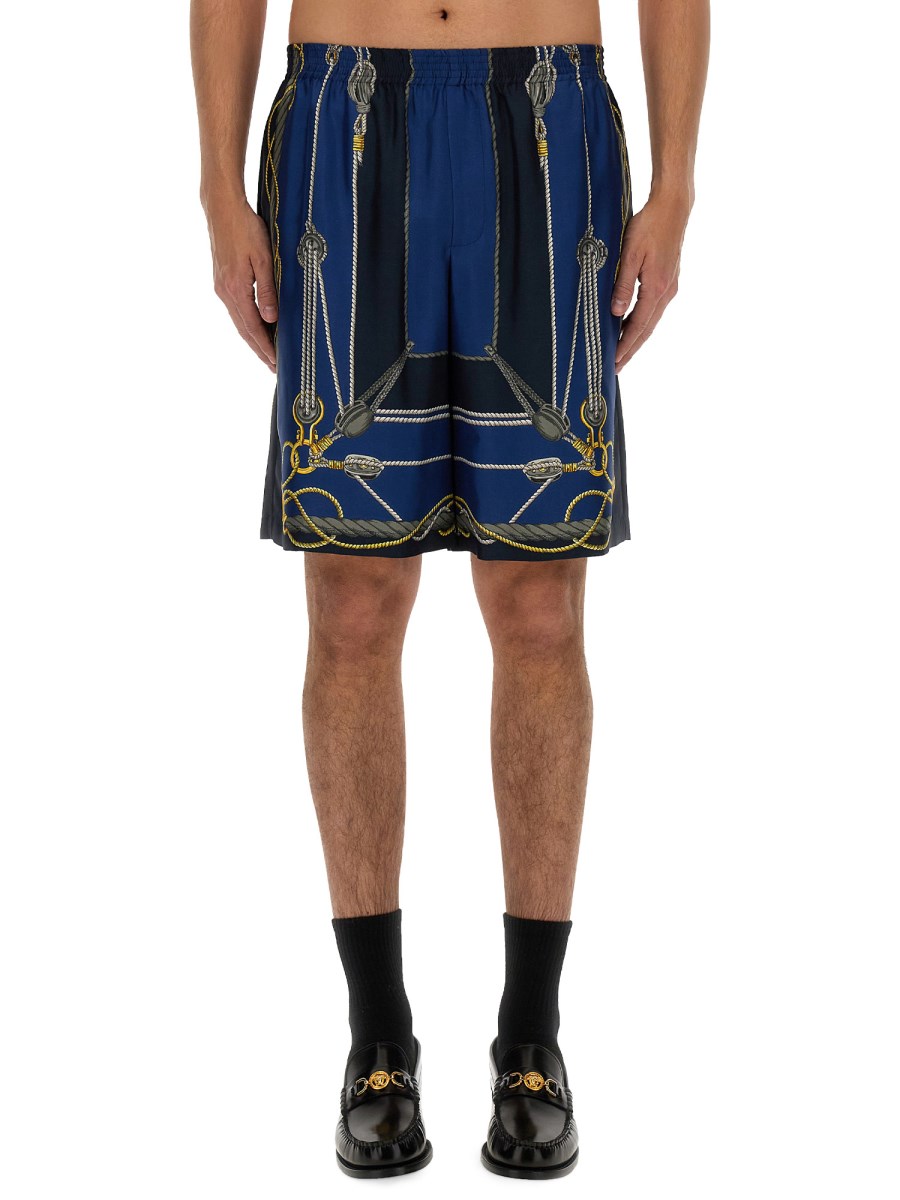 VERSACE BERMUDA IN TWILL DI SETA