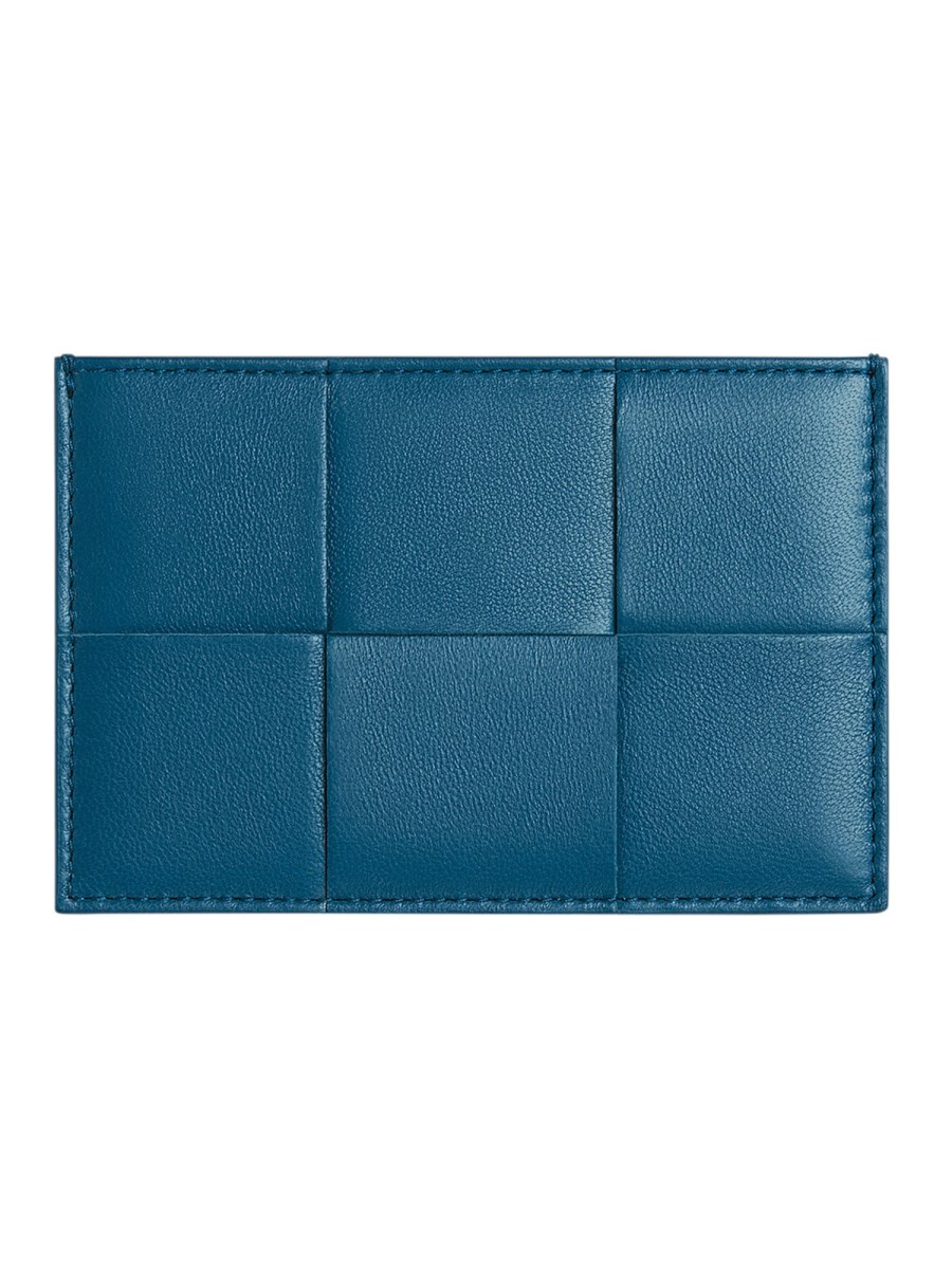 Bottega Veneta Blue Cassette Credit Card Holder