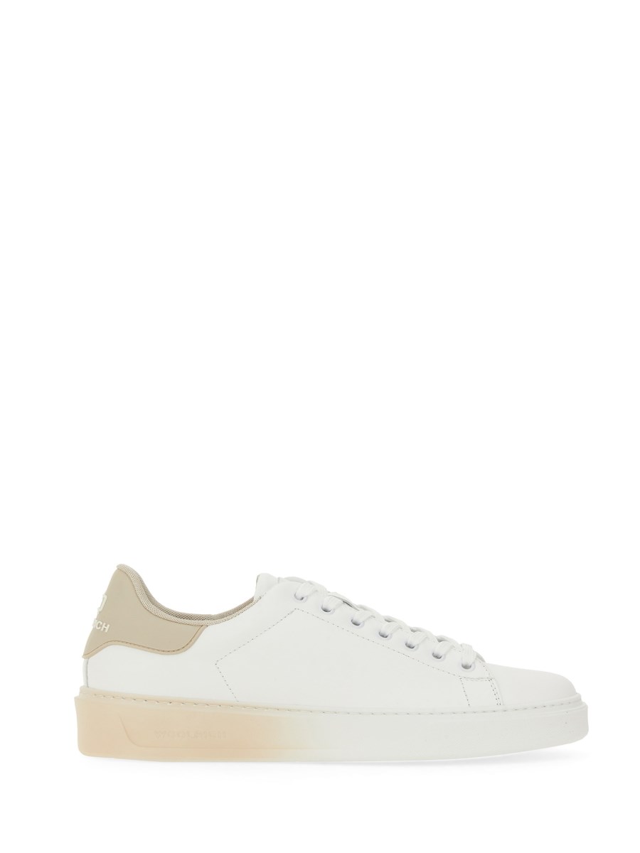 WOOLRICH SNEAKER IN PELLE CON LOGO