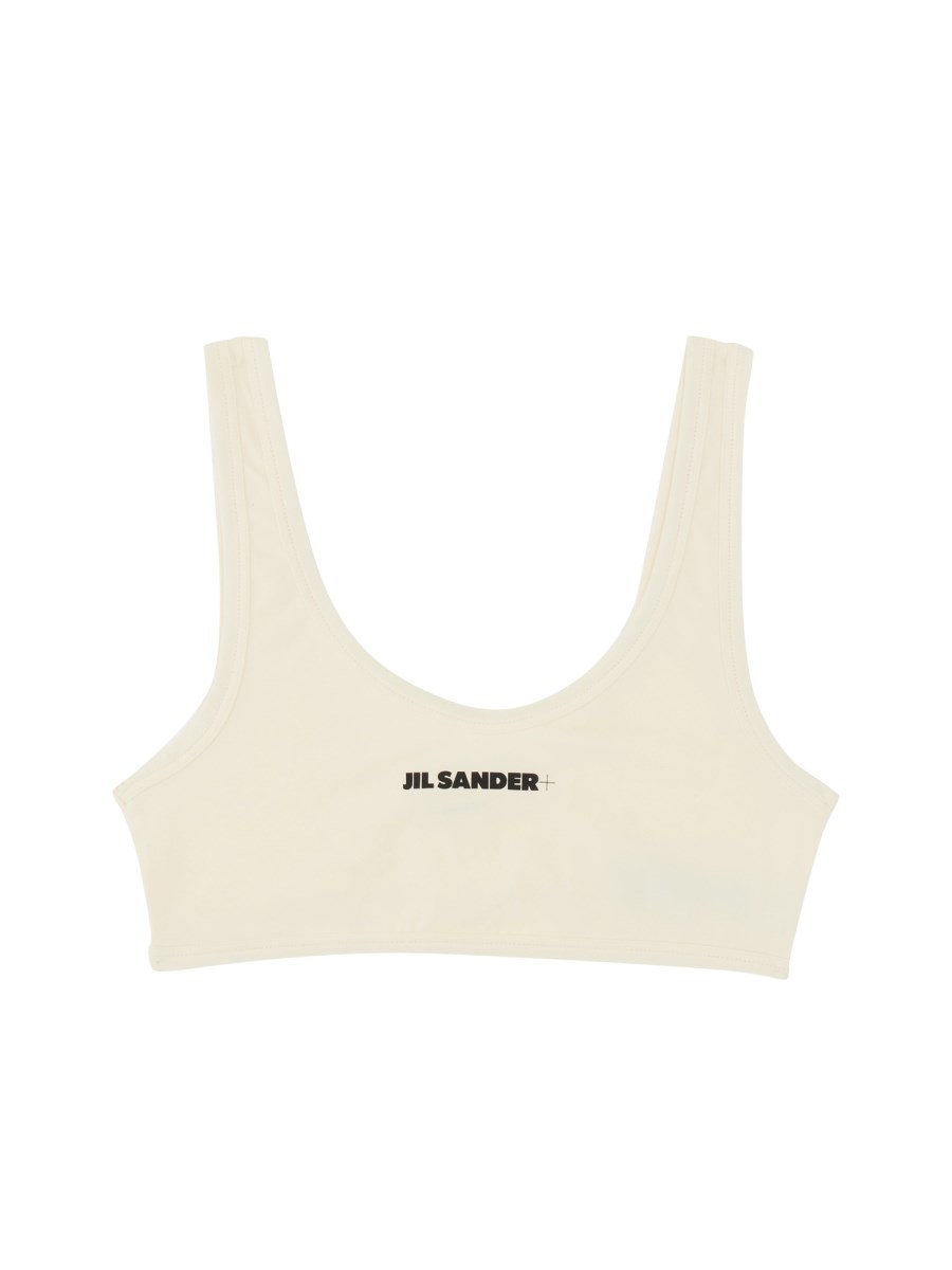 JIL SANDER TOP BIKINI CON LOGO