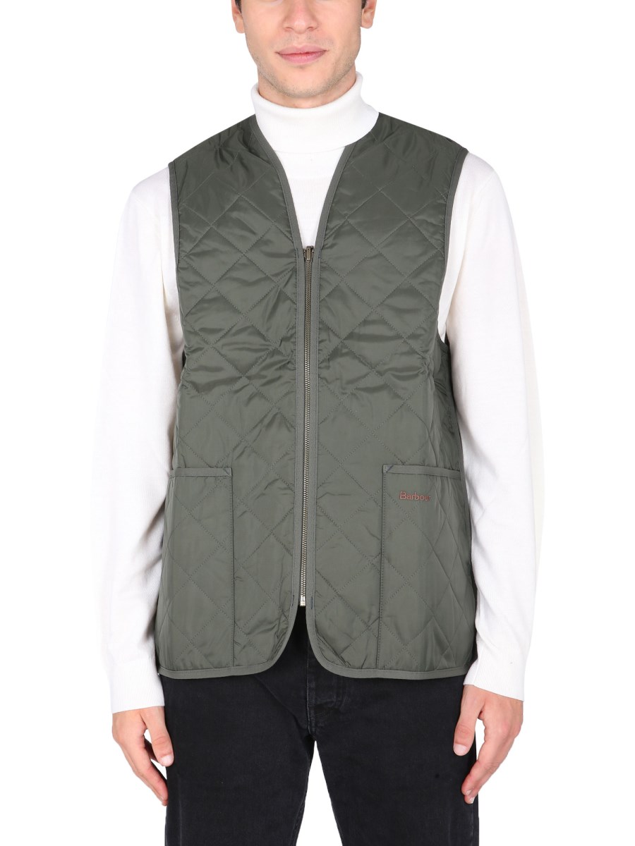 BARBOUR GILET IN NYLON TRAPUNTATO CON ZIP