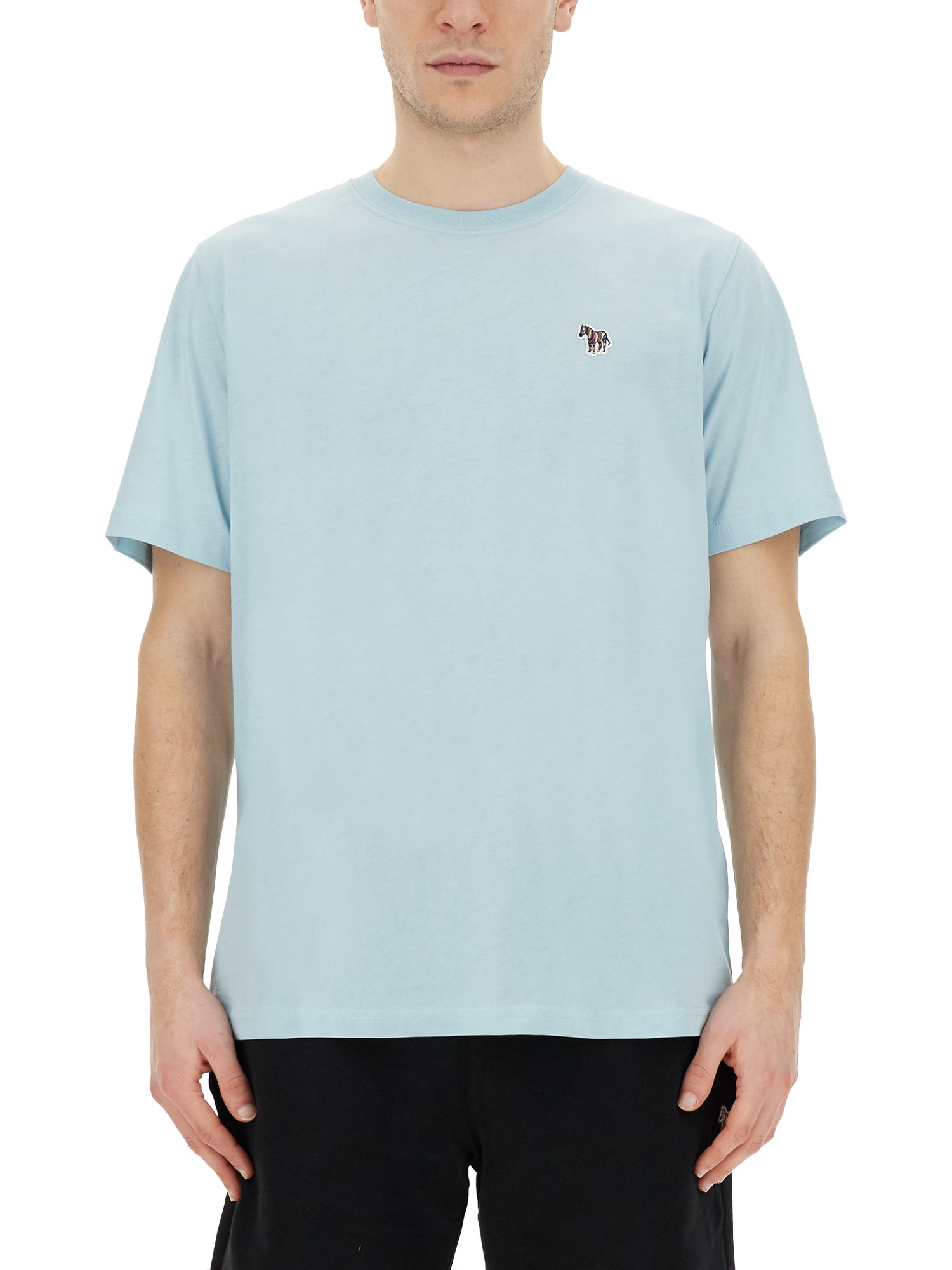 Shop Ps By Paul Smith "zebra" T-shirt In Azure
