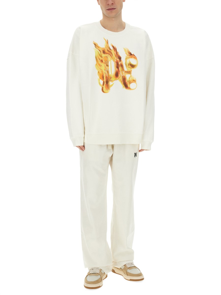 FELPA CON STAMPA BURNING MONOGRAM