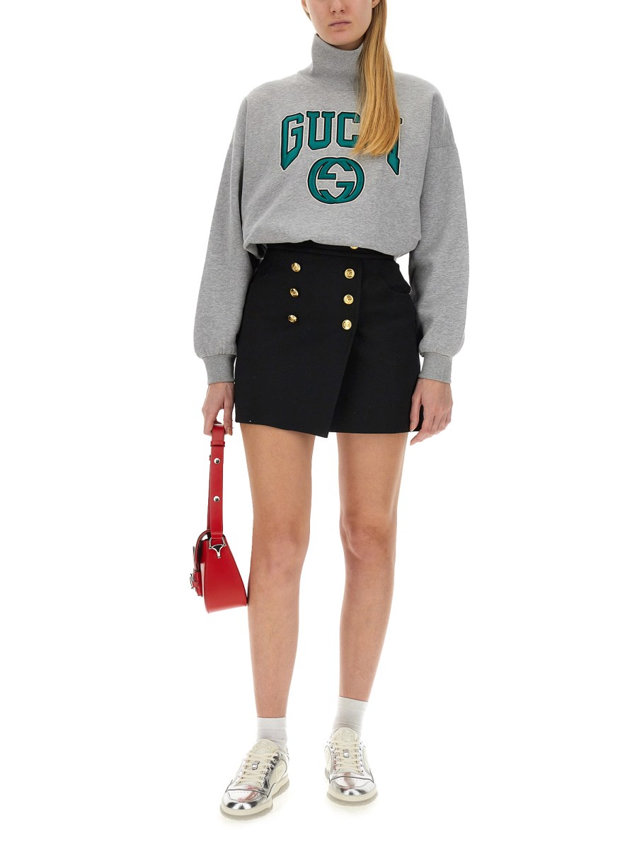 GUCCI - JERSEY SWEATSHIRT WITH EMBROIDERY - Eleonora Bonucci