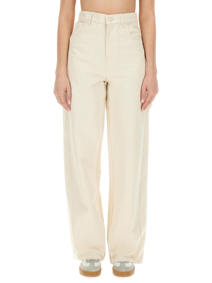 MAX MARA PANTALONE AMPIO IN DENIM DI COTONE