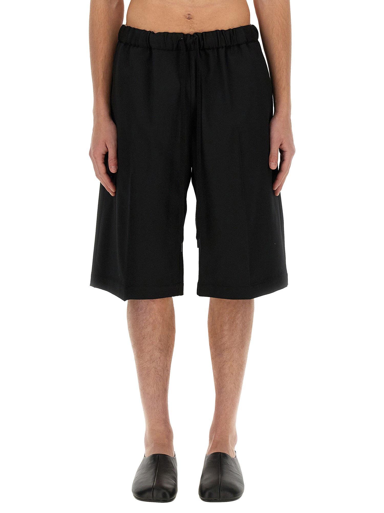 Shop Mm6 Maison Margiela Bermuda Baggy In Black