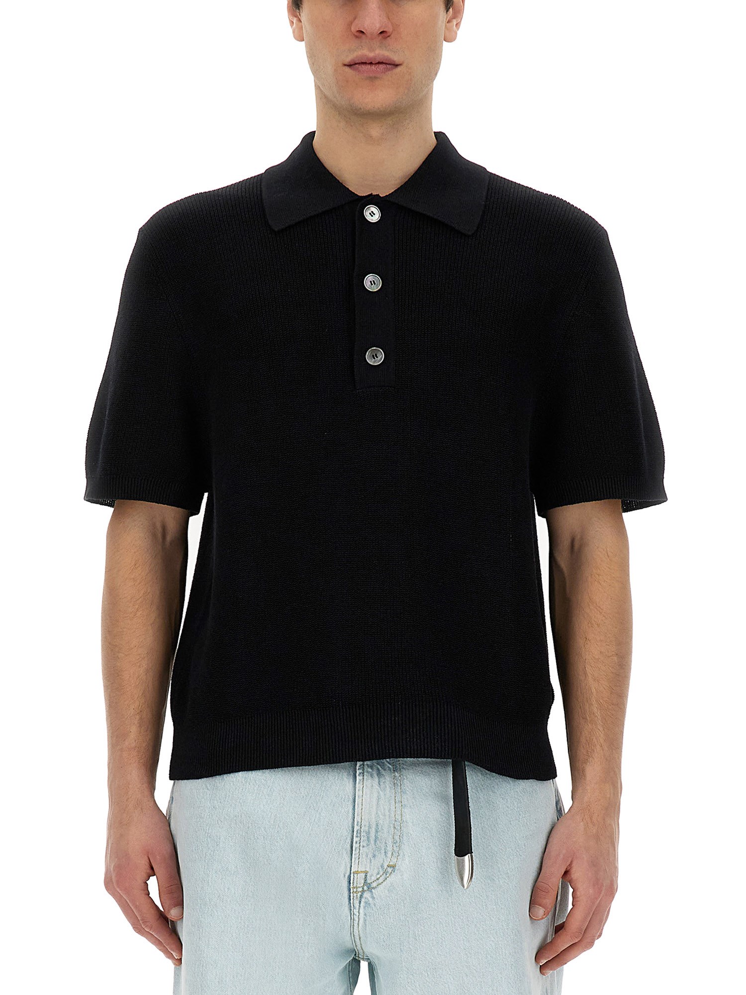 Shop Our Legacy Regular Fit Polo Shirt In Black