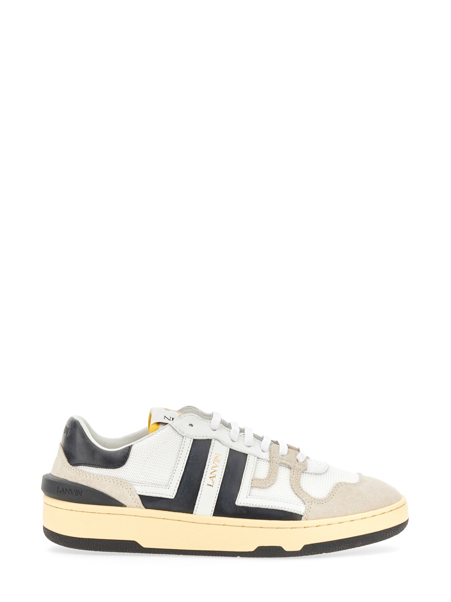 lanvin mesh, suede and nappa leather sneaker