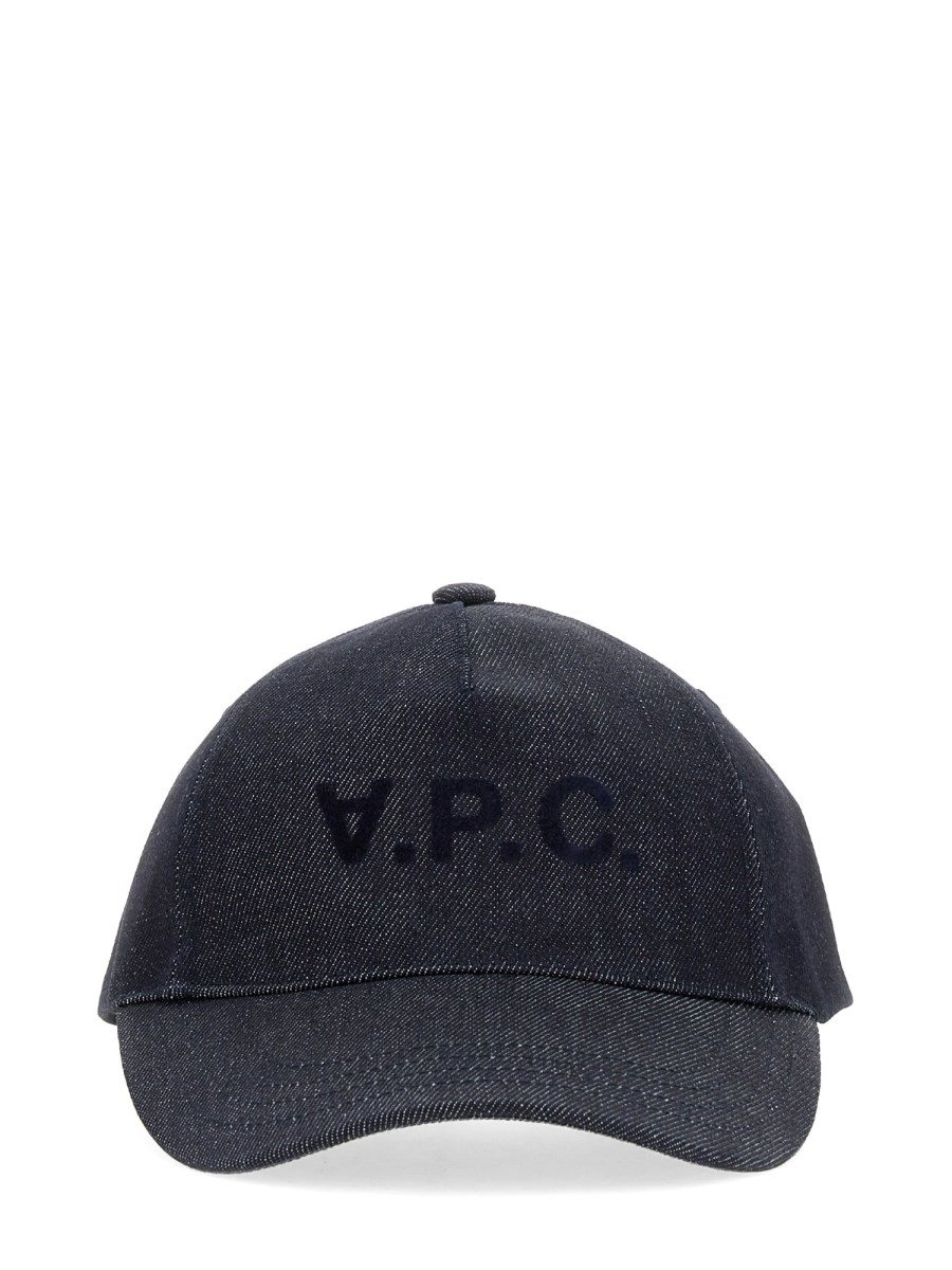 A.P.C. CAPPELLO DA BASEBALL "EDEN" IN DENIM CON LOGO VPC