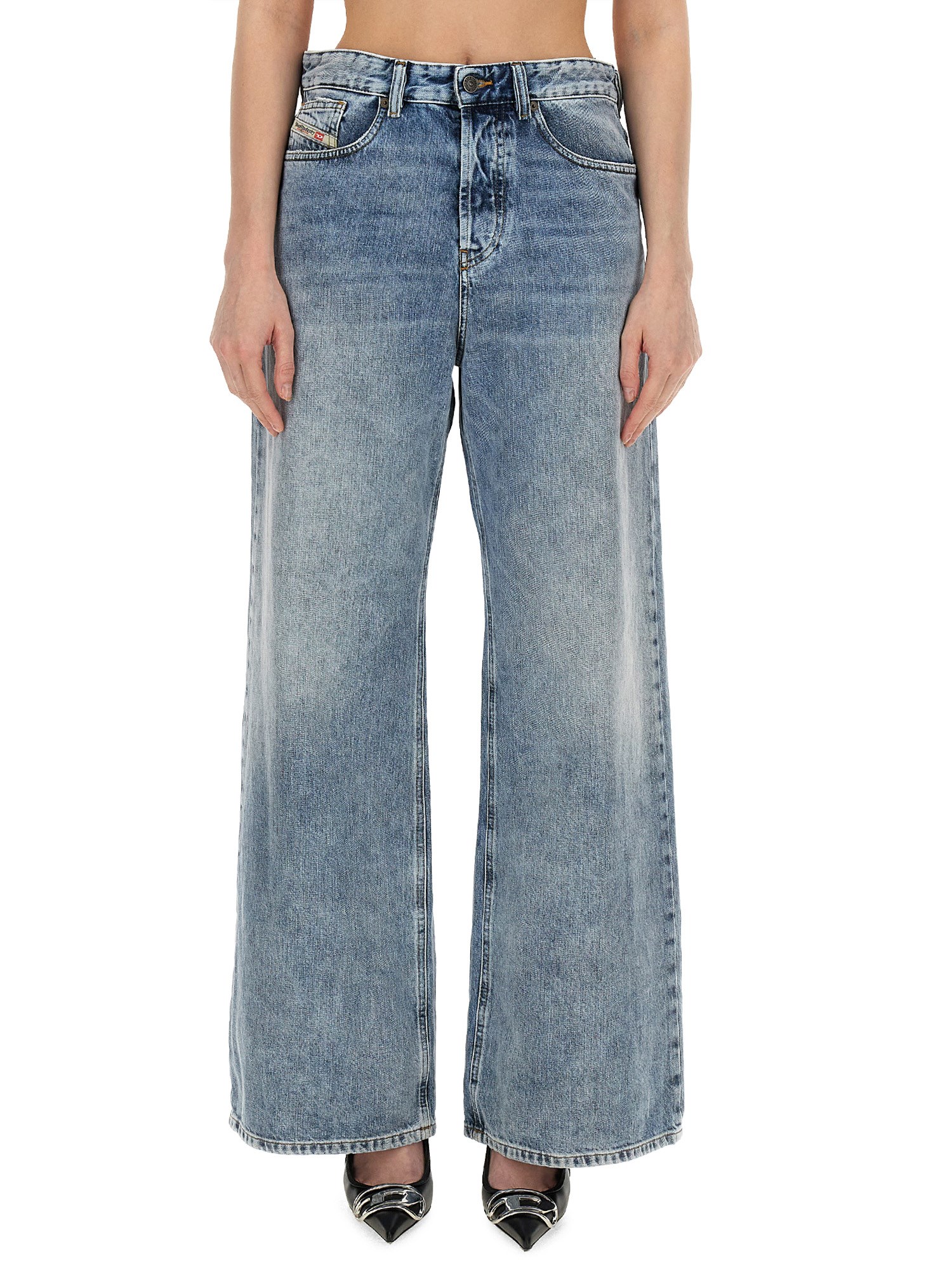 Diesel 1996 D-sire Wide-leg Jeans In Denim