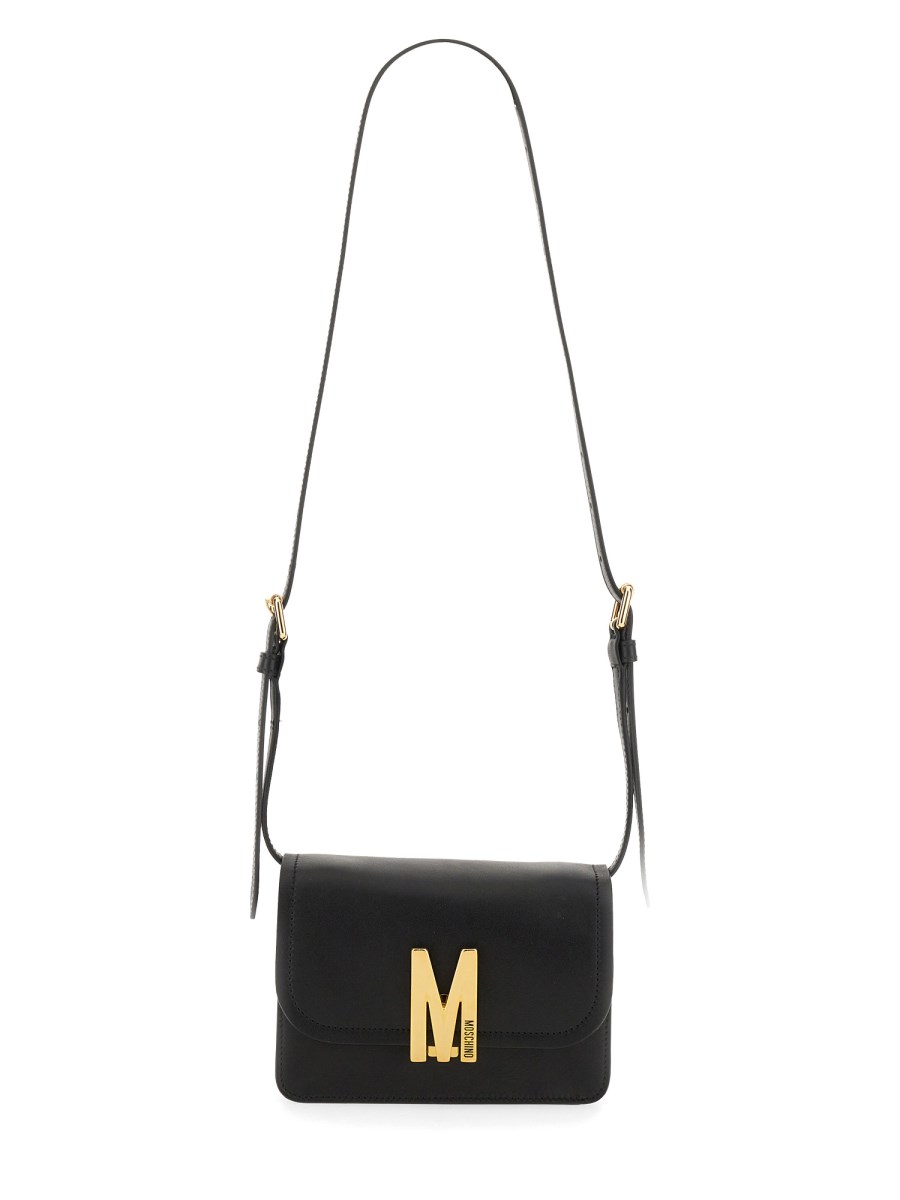 MOSCHINO BORSA A TRACOLLA IN PELLE CON LOGO