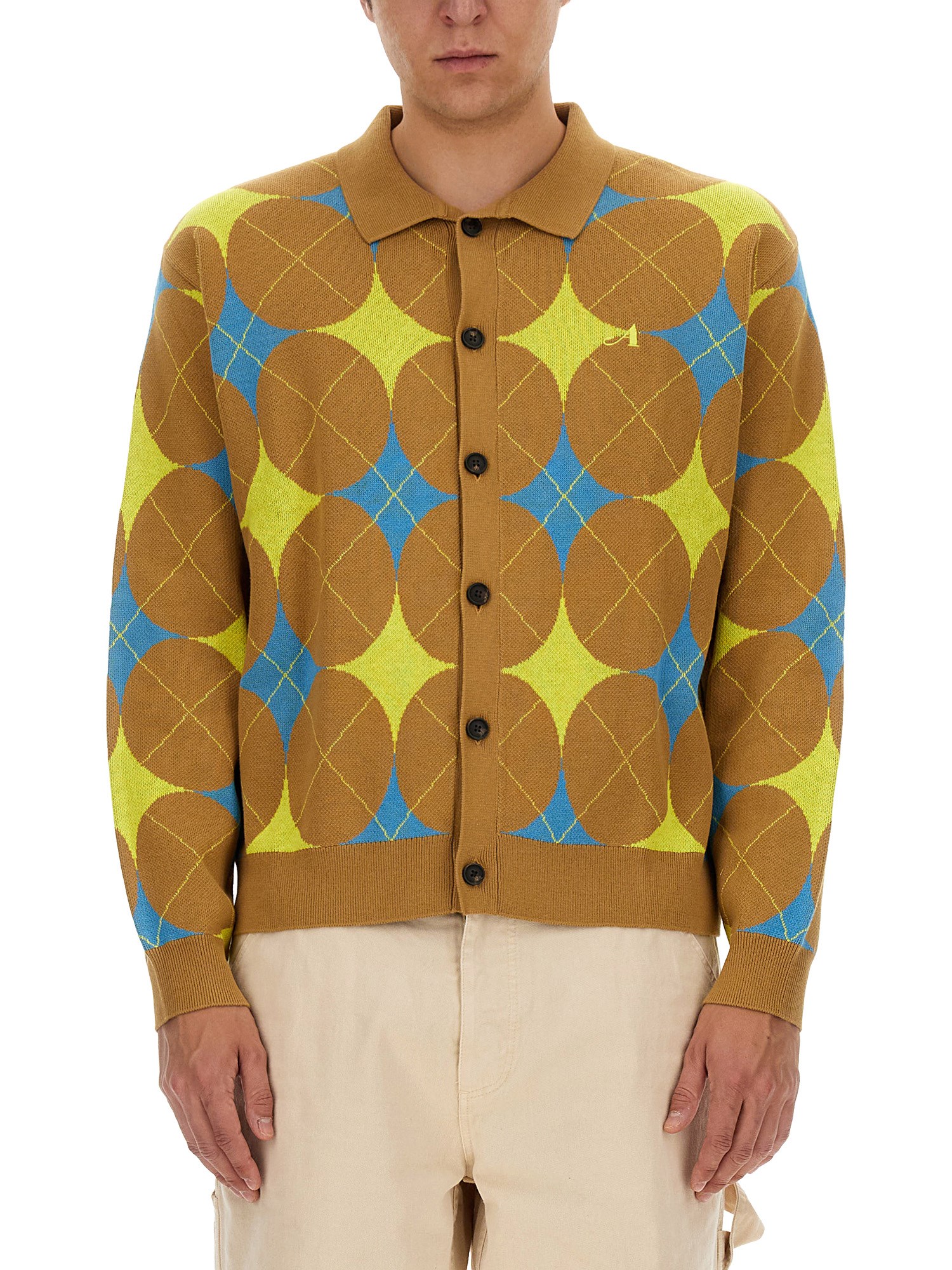 Shop Awake Ny "argyle" Shirt In Brown