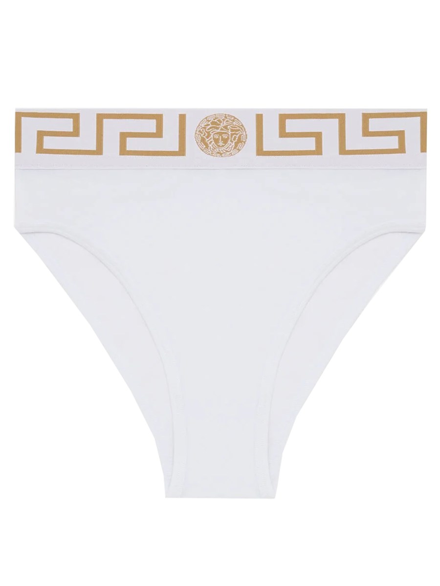 VERSACE SLIP CON GRECA IN COTONE