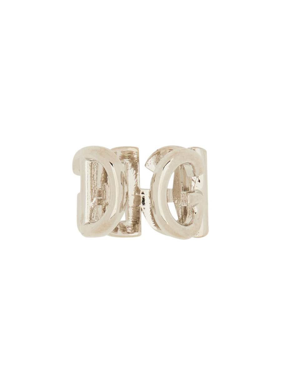 【Dolce&Gabbana】ロゴ ear cuffs マルチカラーのメンズ Single ear cuff with rhinestones and DG