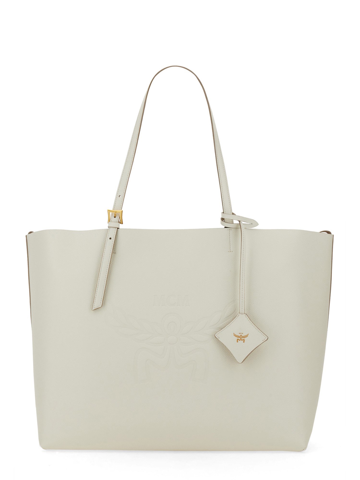 Shop Mcm Shopping Bag "himmel" Large In White