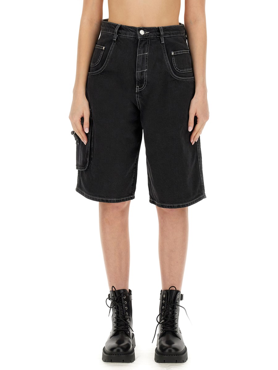 MOSCHINO JEANS SHORT CARGO IN DENIM