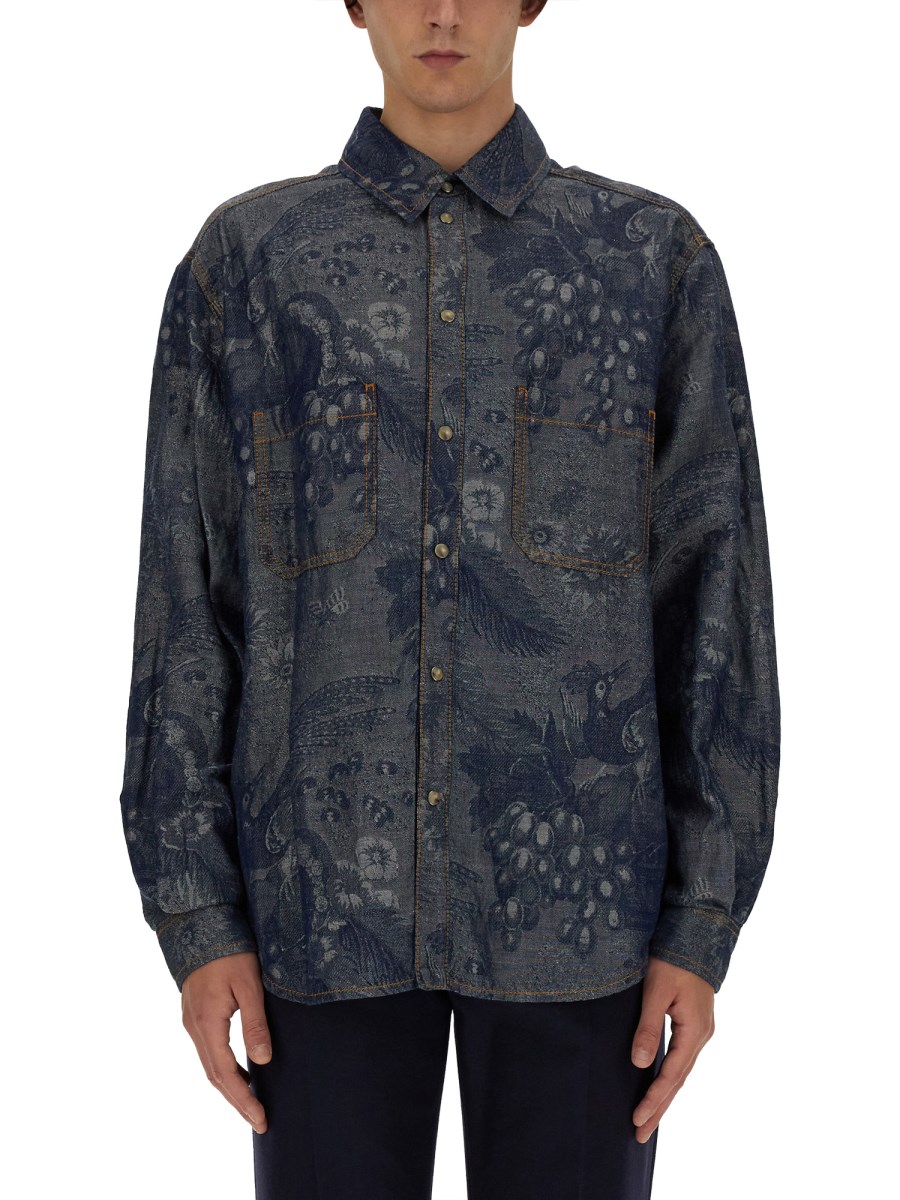 ETRO CAMICIA IN COTONE CON MOTIVO PAISLEY