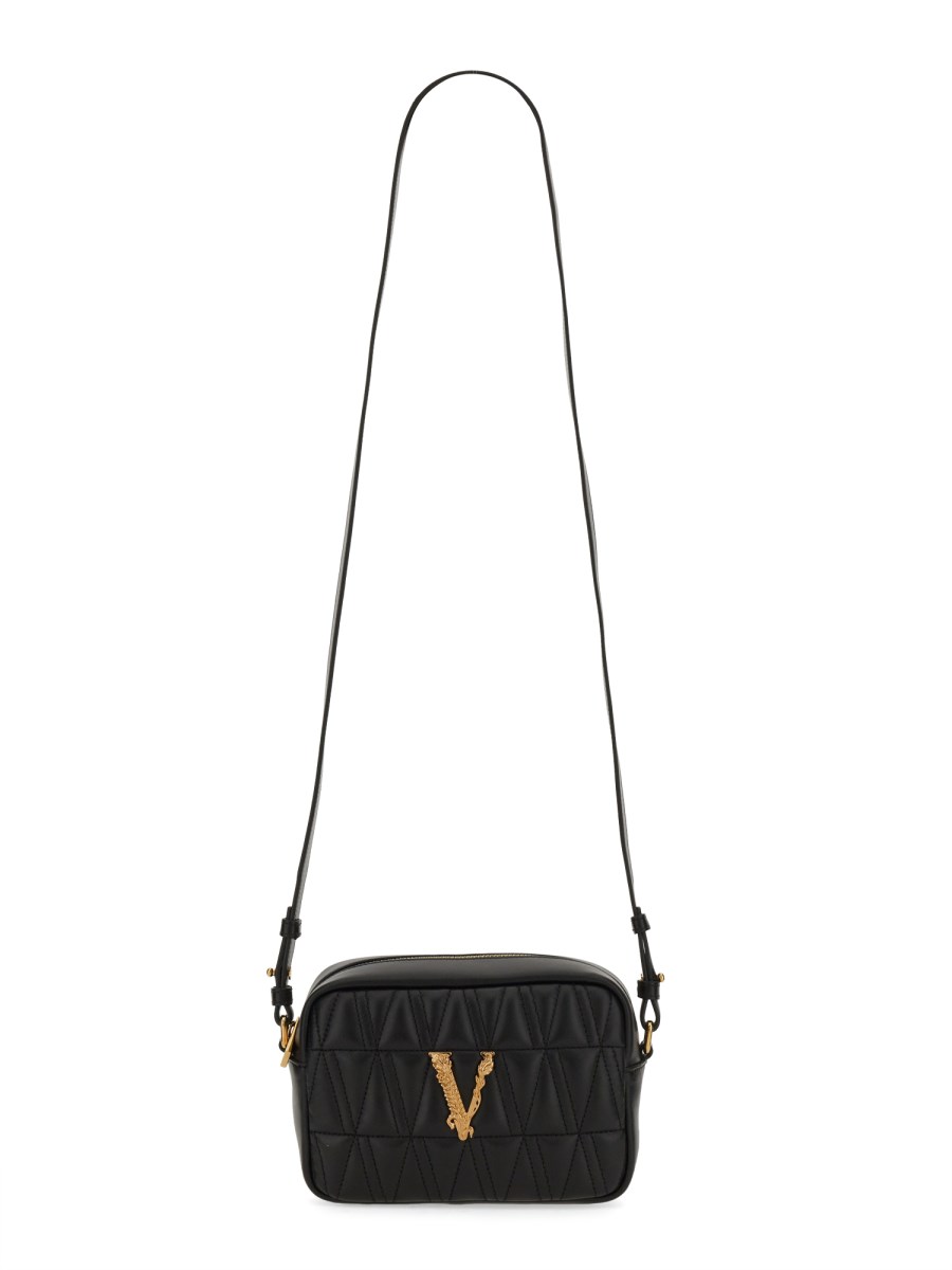 Versace leather shoulder on sale bag