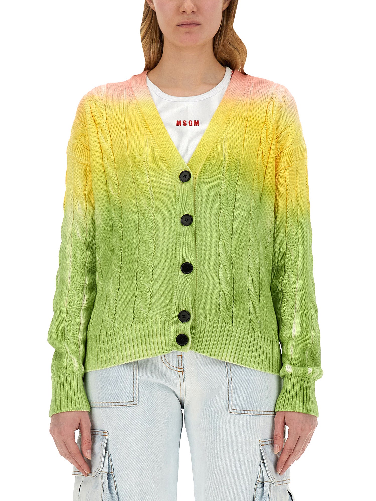 msgm degrade cardigan