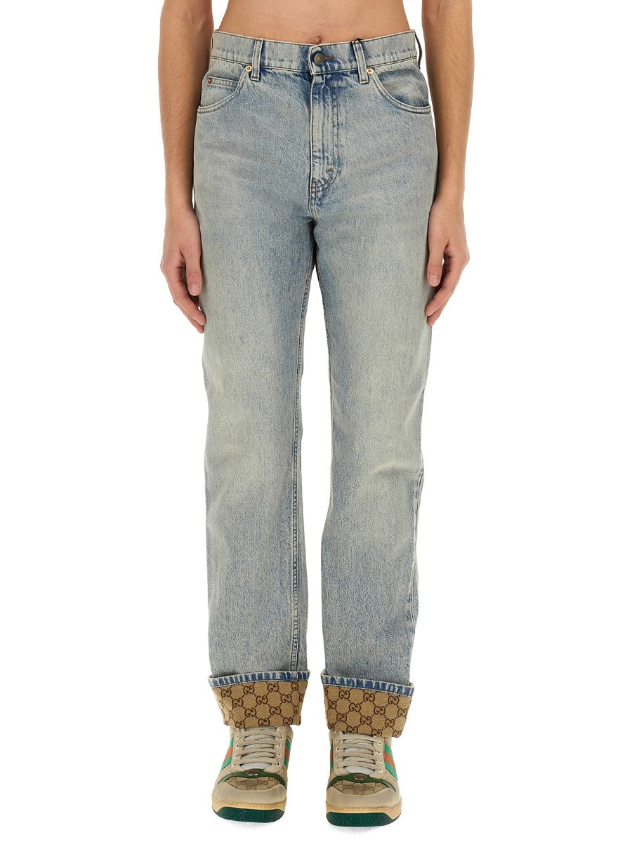 GUCCI JEANS REGULAR FIT IN DENIM DI COTONE