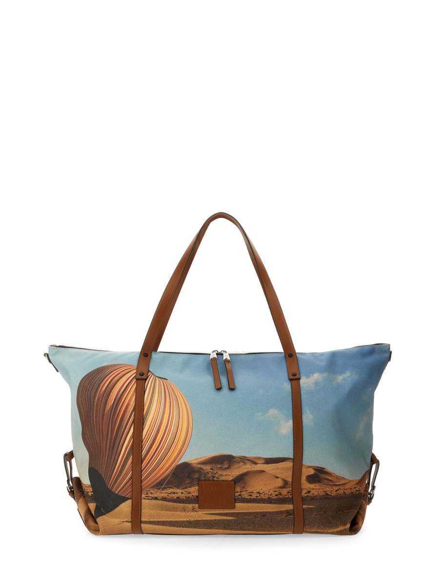 BORSA CON STAMPA SIGNATURE STRIPE BALLOON