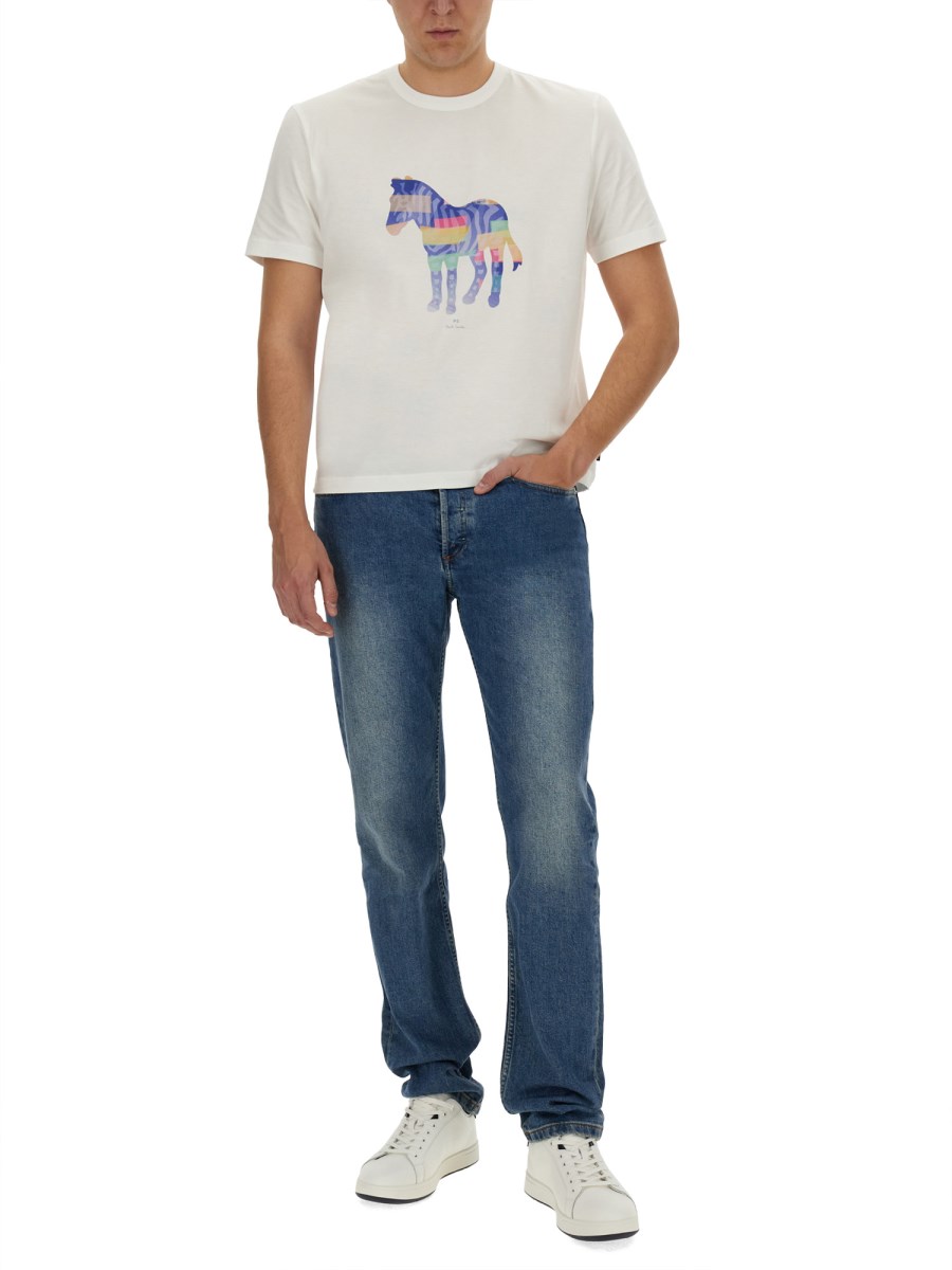 T-SHIRT CON STAMPA ZEBRA 