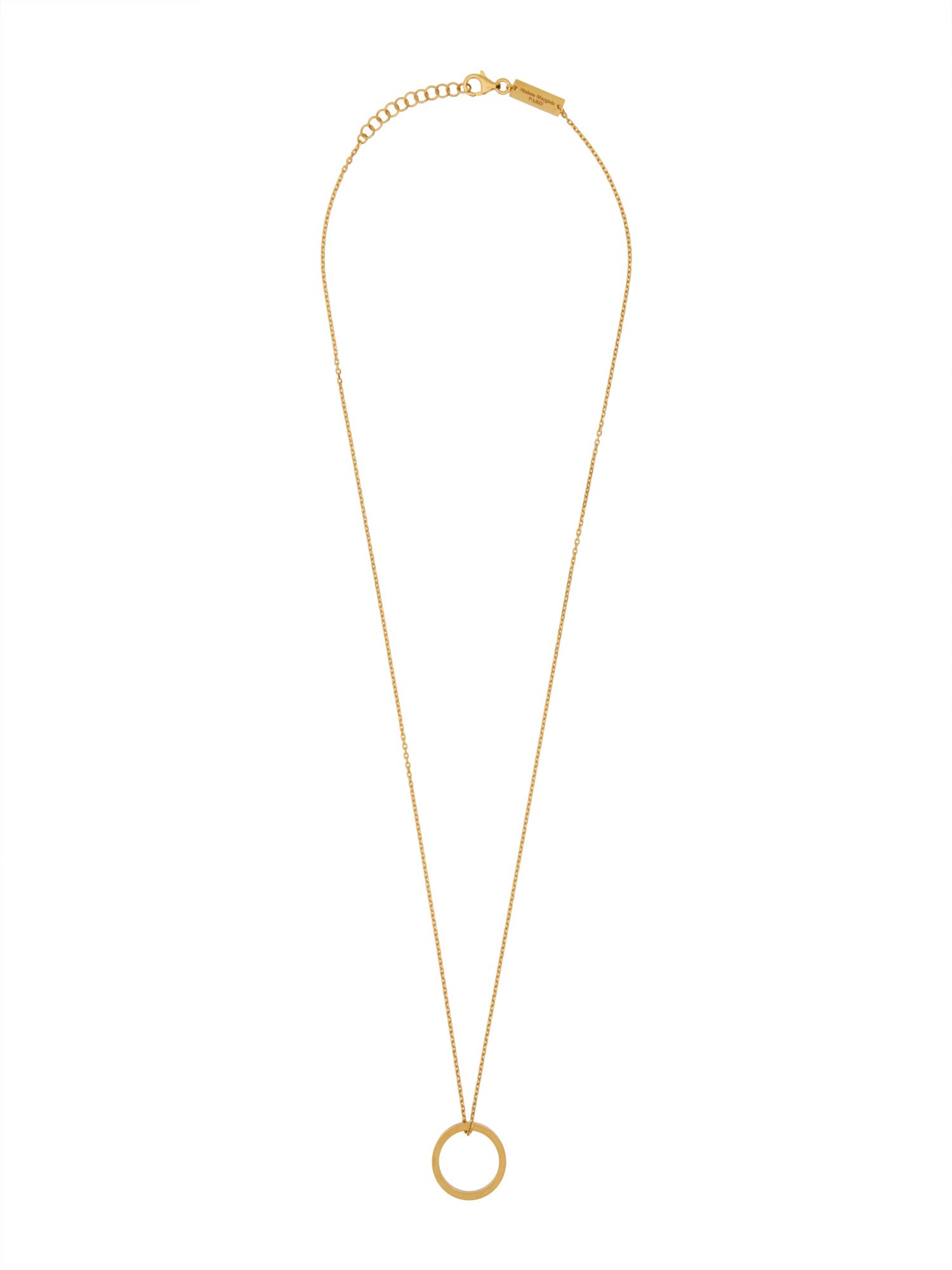 maison margiela logo ring necklace