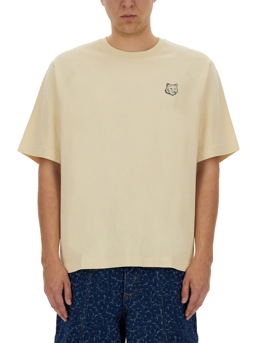 MAISON KITSUNÉ T-SHIRT "FOX HEAD" IN COTONE