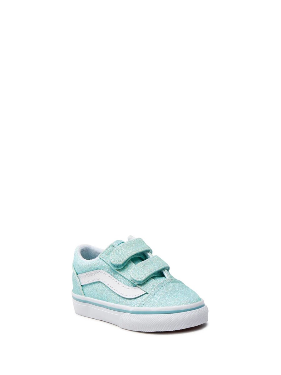 old skool v glitter pastel blue