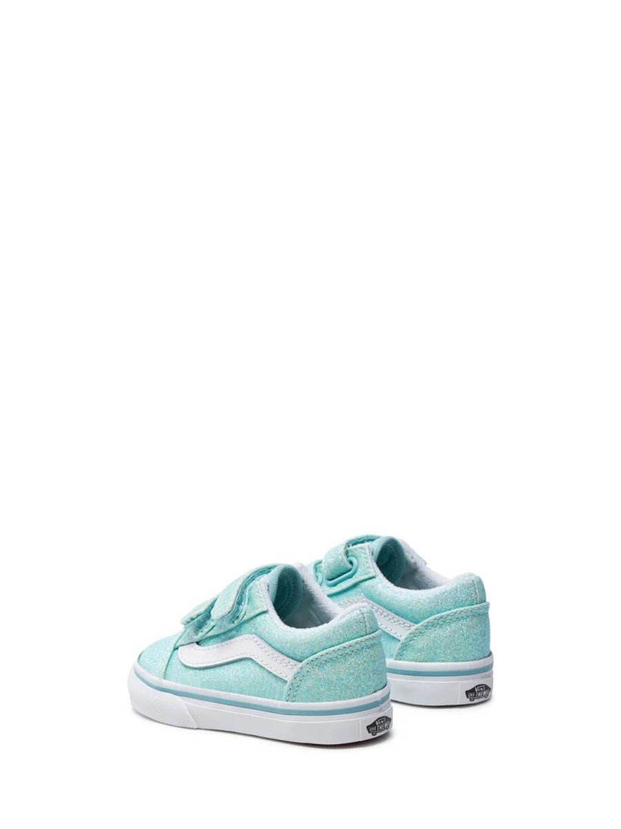 old skool v glitter pastel blue