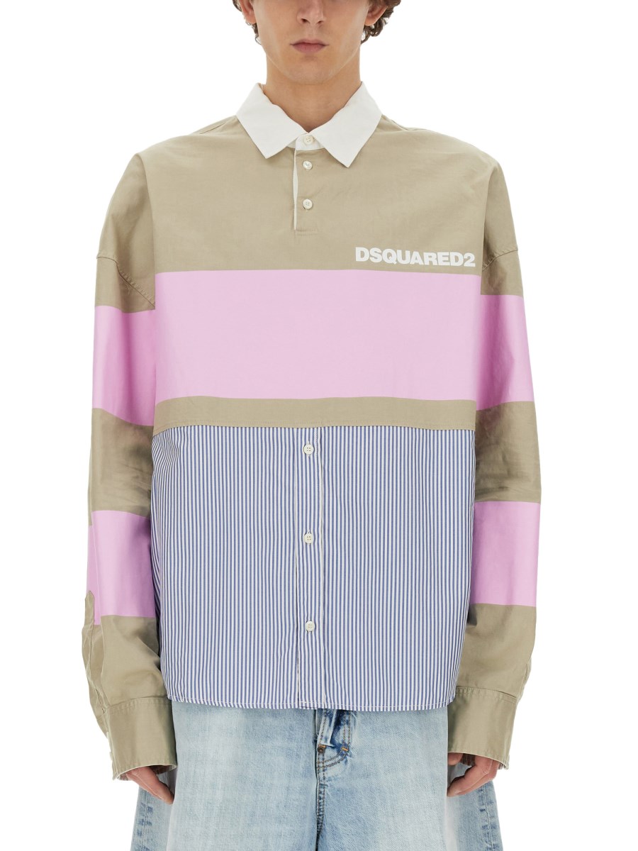 DSQUARED CAMICIA HYBRID OVERSIZE