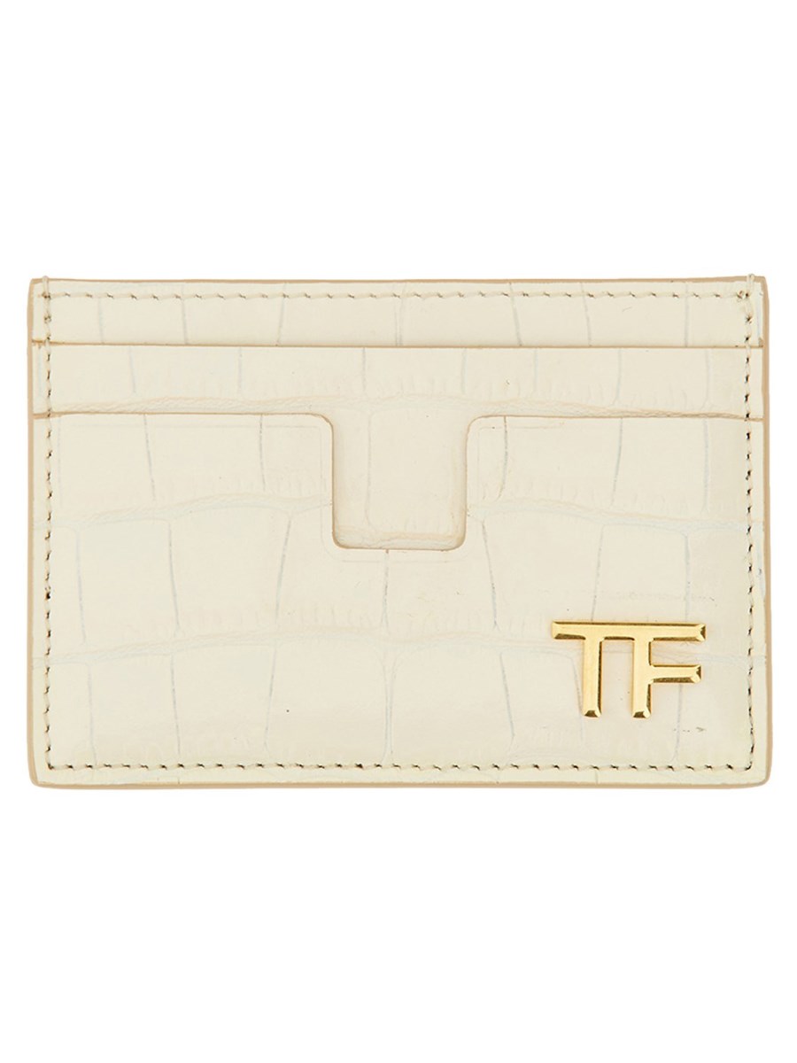 TOM FORD PORTACARTE IN PELLE CON LOGO