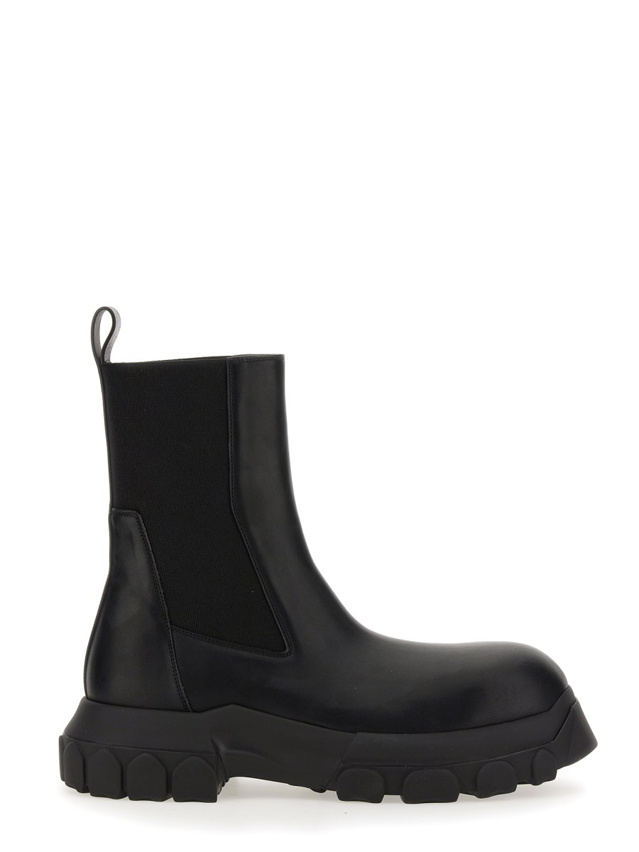 RICK OWENS STIVALE "BEATLE BOZO TRACTOR" IN PELLE