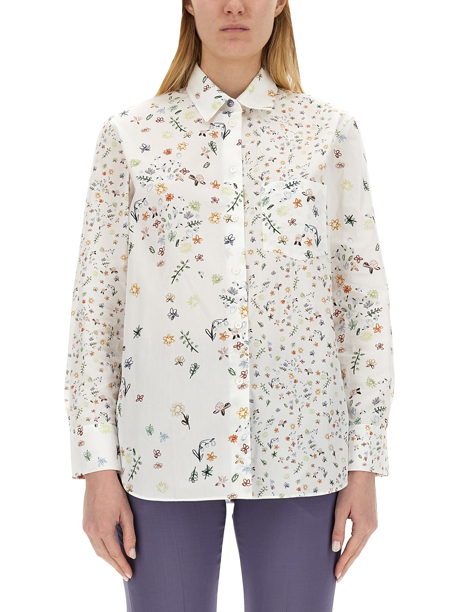ps by paul smith floral print shirt